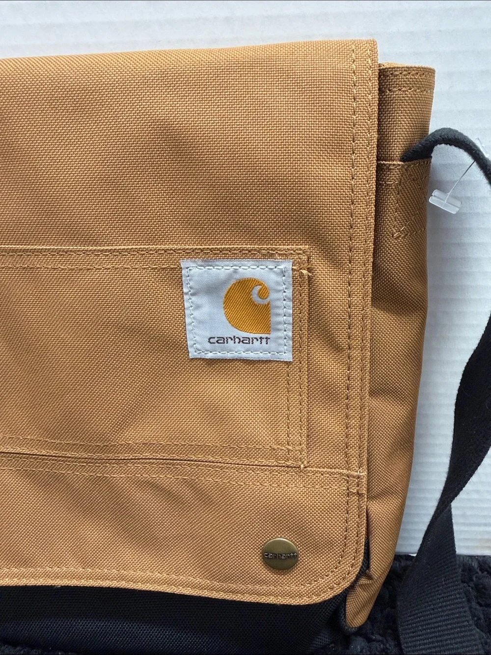 Carhartt Tan and Black Compact Messenger Crossbody